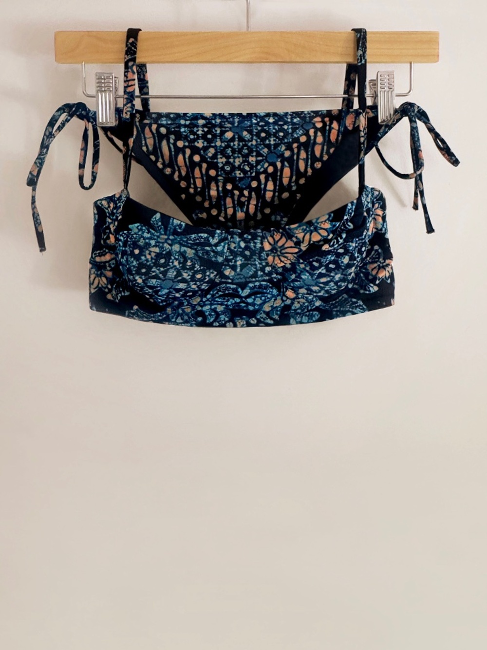 Ulla Johnson Zahara Bikini Top + Maria Bottoms Azure Size Small